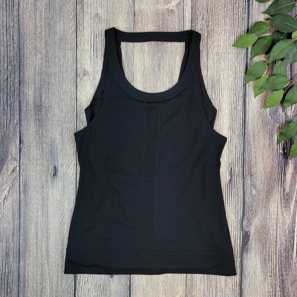 Lucy Double Layer Scoop Neck Yoga Athletic Tank Top